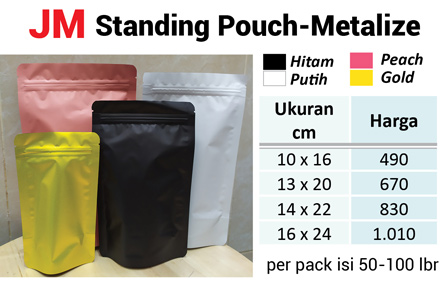 standing pouch transparan bening