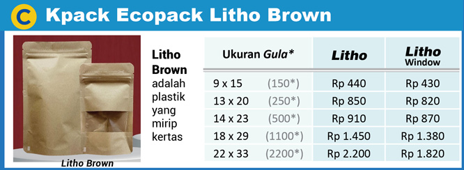 litho ecopack standing pouch