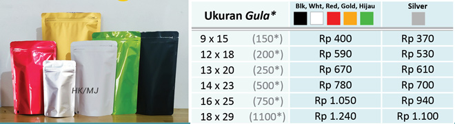 standing pouch alumunium super kpack